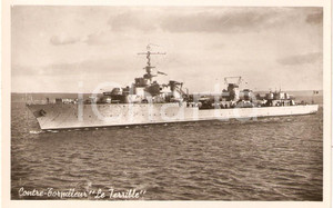 Cartolina originale da collezione 1950 ca FRANCE Marine Nationale LE TERRIBLE contretorpilleur Cartolina FP NV 1