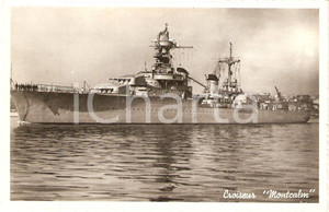 Cartolina originale da collezione 1950 ca FRANCE Marine Nationale MONTCALM Croiseur Cartolina FP NV 1