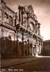 Cartolina originale da collezione 1950 LECCE Facciata della chiesa di SANTA CROCE Cartolina FG VG 1