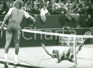 Fotografia d epoca originale 1980 ca MILANO ? Tennis Vitas GERULAITIS atterra John McENROE Fotografia 1