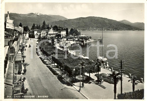 Cartolina originale da collezione 1947 BAVENO VB Viale con passanti sul LAGO MAGGIORE Cartolina FG VG 1