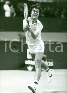 Fotografia d epoca originale 1980 ca STATI UNITI Tennis Gene MAYER durante un match Fotografia 1