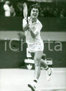 Fotografia d epoca originale 1980 ca STATI UNITI Tennis Gene MAYER durante un match Fotografia 1