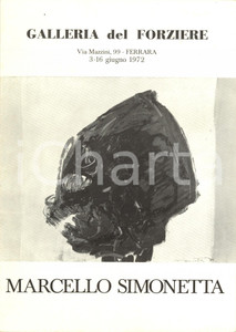 Libro, pubblicazione d epoca 1972 FERRARA Galleria FORZIERE Marcello SIMONETTA Invito inaugurazione mostra 1