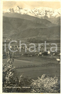 Cartolina originale da collezione 1937 LUSERNA SAN GIOVANNI TO Panorama del paese e della VAL PELLICE FP VG 1