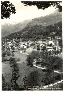 Cartolina originale da collezione 1955 VICO CANAVESE TO Panorama ALTA VAL CHIUSELLA e del MONTE MARZO FG VG 1