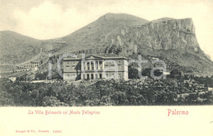 Cartolina originale da collezione 1900 ca PALERMO La villa BELMONTE ed il MONTE PELLEGRINO Cartolina FP NV 1