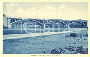 Cartolina originale da collezione 1930 ca OVADA AL Il ponte SAN PAOLO DELLA CROCE Cartolina ILLUSTRATA FP NV 1