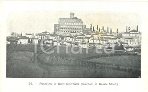 Cartolina originale da collezione 1900 ca SAN GIORGIO MONFERRATO AL Il castello alle pendici del borgo FP NV 1
