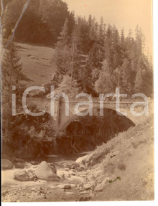 Fotografia d epoca originale 1920 ca ALAGNA VALSESIA VC Frazione RIVA  Ponte del GALLO Foto 13 x 17 1