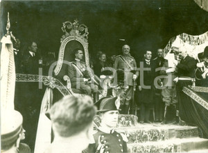 Fotografia d epoca originale 1930 TORINO RIVA DESTRA Umberto II sul palco reale inaugura Colonna Caduti FOTO 1
