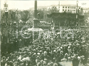 Documento originale, autentico 1930 ca TORINO RIVA DESTRA Umberto II all inaugurazione Colonna ai Caduti FOTO 1