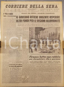 Giornale, rivista storica 1966 CORRIERE DELLA SERA Alluvione di FIRENZE I miliardi non si inventano 1