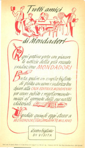Materiale pubblicitario d’epoca 1942 MILANO Casa Editrice MONDADORI  Volantino ILLUSTRATO pubblicitario 1 1