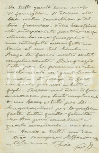 Autografo originale 1895 LIVORNO Patriota Antonio TOSI ringrazia nipote per l accoglienza a MILANO 1 Autografo originale 1895 LIVORNO Patriota Antonio TOSI ringrazia nipote per l accoglienza a MILANO 1