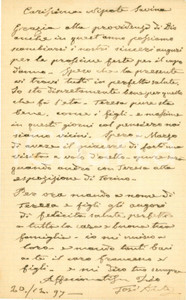 Autografo originale 1897 LIVORNO Patriota Antonio TOSI manda auguri alla nipote AUTOGRAFO 1 Autografo originale 1897 LIVORNO Patriota Antonio TOSI manda auguri alla nipote AUTOGRAFO 1
