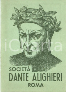 Oggetto da collezione cartaceo 1947 LEGNANO MI SocietÃ  DANTE ALIGHIERI Tessera ILLUSTRATA 1