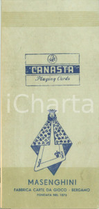 Oggetto da collezione cartaceo 1950 ca BERGAMO Fabbrica carte da gioco MASENGHINI Libretto segnapunti CANASTA 1