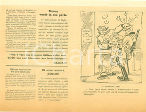 Documento originale, autentico 1943 WW2 CORRIERE AEREO Alleati considerano Italiani carne da cannone Giornale 1