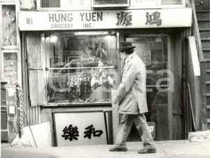 Fotografia d epoca originale 1980 NEW YORK Macelleria HUNG YUEN nel quartiere CHINATOWN di MANHATTAN Foto 1 1
