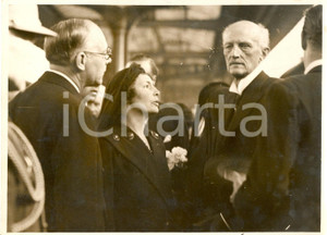 Fotografia d epoca originale 1935 BRUXELLES Carlo di SVEZIA ai funerali della regina Astrid di SVEZIA 1