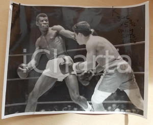 Fotografia d epoca originale 1963 SAN FRANCISCO USA BOXE Pugile Ben SMITH Benny GARZA Fotografia 36 x 28 1