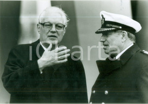 Fotografia d epoca originale 1990 BONN DE Gerhard STOLTENBERG incontra Dieter WELLERSHOFF Fotografia 1
