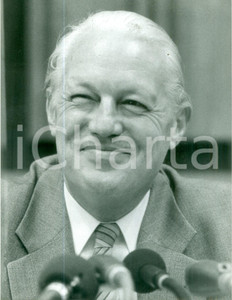 Fotografia d epoca originale 1987 BONN DE Il Ministro delle Finanze Gerhard STOLTENBERG Fotografia 1