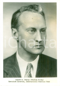 Fotografia d epoca originale 1945 ca USA Andrew N. OVERBY International Monetary Fund Fotografia 1