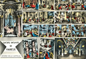 Cartolina originale da collezione 1962 VARESE Vedutine dell interno delle cappelle del SACRO MONTE FG VG 1