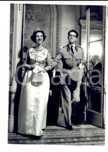 Fotografia d epoca originale 1961 BRUXELLES Belgio Gala della Stampa  Arrivo di re Baldovino e Fabiola 1