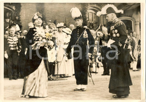 Fotografia d epoca originale 1938 AMSTERDAM Regina Guglielmina d OLANDA celebra i quarant anni di regno FOTO 1