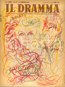 Giornale, rivista storica 1948 IL DRAMMA Tennessee WILLIAMS AutodafÃ© Ill. SAVIO Rivista Anno XXIV nÂ°63 1