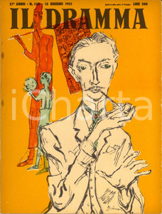 Giornale, rivista storica 1951 IL DRAMMA Terence RATTIGNAN Noel COWARD Ill. BIANCONI Anno XXVII nÂ° 135 1