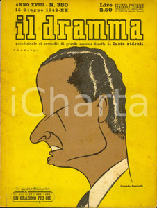 Giornale, rivista storica 1942 IL DRAMMA Stefano LANDI Un gradino più giù Ill. ONORATO Anno XVIII nÂ° 380 1