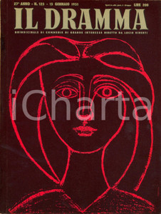 1951 IL DRAMMA Carlo TERRON Anna Luisa MENEGHINI Ill. PICASSO *Anno XXVII nÂ° 125 DATA: 15 gennaio 1951LUOGO: TORINOTITOLO: IL DRAMMA - QUINDICINALE DI COMMEDIE DI GRANDE INTERESSE DIRETTO DA LUCIO RIDENTI Anno XXVII n. 125  DESCRIZIONE: Rivista teatrale d'epoca. All'interno, i copioni di "Processo agli innocenti" di Carlo Terron e di "Andrea" di Anna Luisa Meneghini.In copertina: "Marta" di Pablo Picasso.  EDITORE: S.E.T. - Torino  PAGINE: 60  FORMATO: cm 18 x 24  CONDIZIONI: buone (ma lievi bruniture alle pagine e lievi macchie alla brossura posteriore).  Rivista d'epoca, originale, autentica.     originale e autentica 1