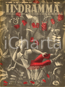 1951 IL DRAMMA Norman KRASNA Carissima Ruth Ill. SIEBEL Rivista Anno XXVII nÂ°126 DATA: 1&deg; febbraio 1951LUOGO: TORINOTITOLO: IL DRAMMA - QUINDICINALE DI COMMEDIE DI GRANDE INTERESSE DIRETTO DA LUCIO RIDENTI Anno XXVII n. 126  DESCRIZIONE: Rivista teatrale d'epoca. All'interno, il copione di "Carissima Ruth" di Norman Krasna e un articolo di Vito Pandolfi in memoria di Donata Ridenti, recentemente scomparsa.Copertina di Frederic Siebel.  EDITORE: S.E.T. - Torino  PAGINE: 62  FORMATO: cm 18 x 24  CONDIZIONI: buone (ma lievi pieghe al dorso; bruniture alle pagine e alle brossure).  Rivista d'epoca, originale, autentica.     originale e autentica 1