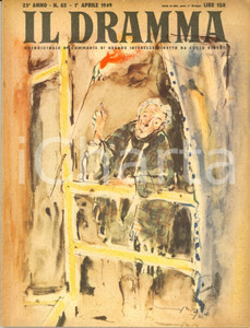 1949 IL DRAMMA Eduardo DE FILIPPO Enrico BASSANO Glauco DI SALLE *Anno XXV nÂ° 82 DATA: 1&deg; aprile 1949LUOGO: TORINOTITOLO: IL DRAMMA - QUINDICINALE DI COMMEDIE DI GRANDE INTERESSE DIRETTO DA LUCIO RIDENTI Anno XXV n. 82  DESCRIZIONE: Rivista teatrale d'epoca. All'interno, i copioni di "Le voci di dentro" di Eduardo De Filippo, "La grande nave" di Enrico Bassano e "Fine dell'uomo" di Glauco di Salle.Copertina di Massimo Quaglino.  EDITORE: S.E.T. - Torino  PAGINE: 58  FORMATO: cm 18 x 24  CONDIZIONI: buone (ma piega all'angolo superiore destro; lieve strappo al dorso; brossure alle pagine).  Rivista d'epoca, originale, autentica.     originale e autentica 1