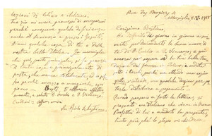 Documento originale, autentico 1918 MARSEILLE F Don Sebastiano RIOLO non trova un occupazione dignitosa 1