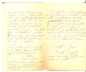 Manoscritto, lettera originale 1920 NAPOLI Carlo ROSSI annuncia la morte del figlio per malattia Lettera 1