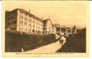 Cartolina originale da collezione 1930 ca RE VB Ospizio pellegrini santuario MADONNA DEL SANGUE Cartolina FP NV 1