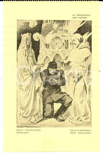 Cartolina originale da collezione 1917 WW1 SATIRA DI GUERRA Ecco i distruttori sacrilegi! Cartolina FP NV 1