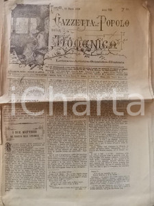 Giornale, rivista storica 1890 GAZZETTA DEL POPOLO DELLA DOMENICA Due mattoidi Anno VIII nÂ°11 1