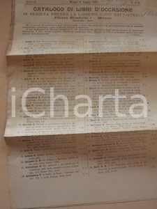 Libro, pubblicazione d epoca 1899 MILANO Libreria Luigi BATTISTELLI Catalogo libri d occasione nÂ1718 1