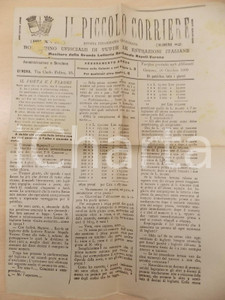 Giornale, rivista storica 1900 IL PICCOLO CORRIERE Vangelo e stomaci vuoti Rivista finanziaria n° 82 1