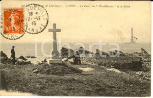 Cartolina originale da collezione 1915 GOURY FRANCE La Croix du Vendemiaire et le Phare Carte postale 1