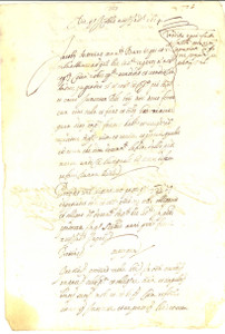Documento originale, autentico 1614 PALERMO Barone Jacopo SAMMANIATI vende una giumenta con sella e freno 1