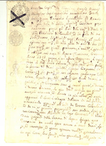 Documento originale, autentico 1793 SELLIA Domenico SGRAMBIGLIA promette saldo a Lucio SALERNO Manoscritto 1