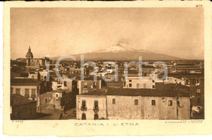 Cartolina originale da collezione 1930 ca CATANIA Veduta con l ETNA in attivitÃ  Cartolina postale FP NV 1
