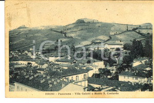 Cartolina originale da collezione 1926 BRONI PV Villa GALOTTI e monte SAN CONTARDO Cartolina FP VG 1